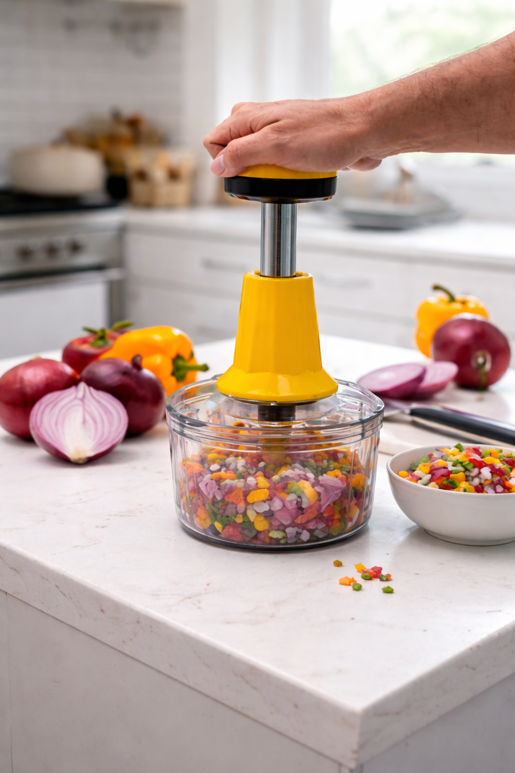 Quick & Easy Onion & Veg Push Chopper