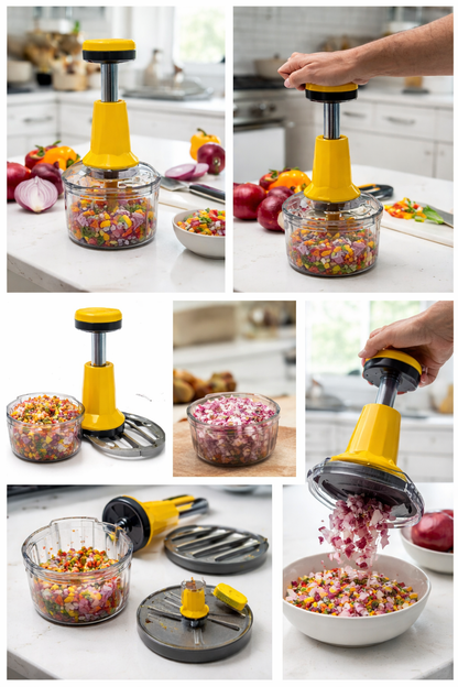Quick & Easy Onion & Veg Push Chopper